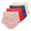 4Pcs High Waist Lace Panties Women Tummy Control Butt Lift Soft Breathable Seamless Underwear