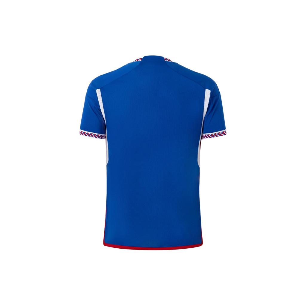 Adidas Yokohama F. Marinos 24 Home Letter Print Color Block Quick-Dry Sports Short Sleeve Football Jersey Fan Edition Men Jersey Royal-Blue IP9543