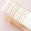 11 Pcs Simple Punk Gold Color Bracelet Set Heart Twist Cuban Chain Bracelet for Women Trendy Jewelry Gift Wholesale Dropshipping