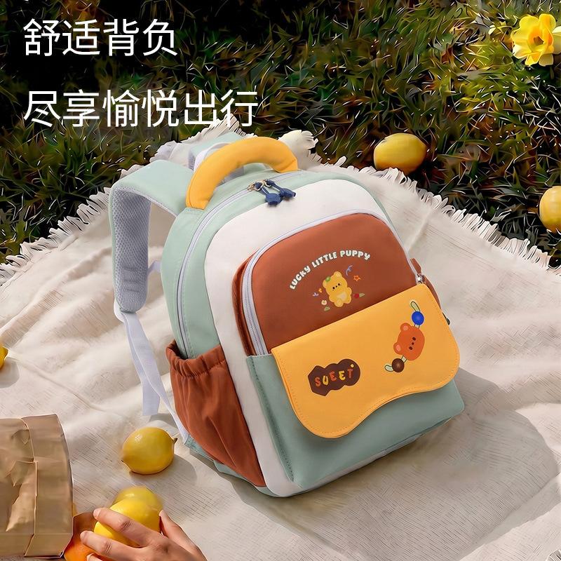 Schoolbag Kapibara schoolbag cute contrasting color girls backpack fashion trend kindergarten schoolbag cartoon cute backpack