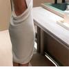 Elegant Open-Back Bath Dress Cotton Blend Portable Bathrobe With Adjustable Closures Bath Towel Wrap for Resort Wear
