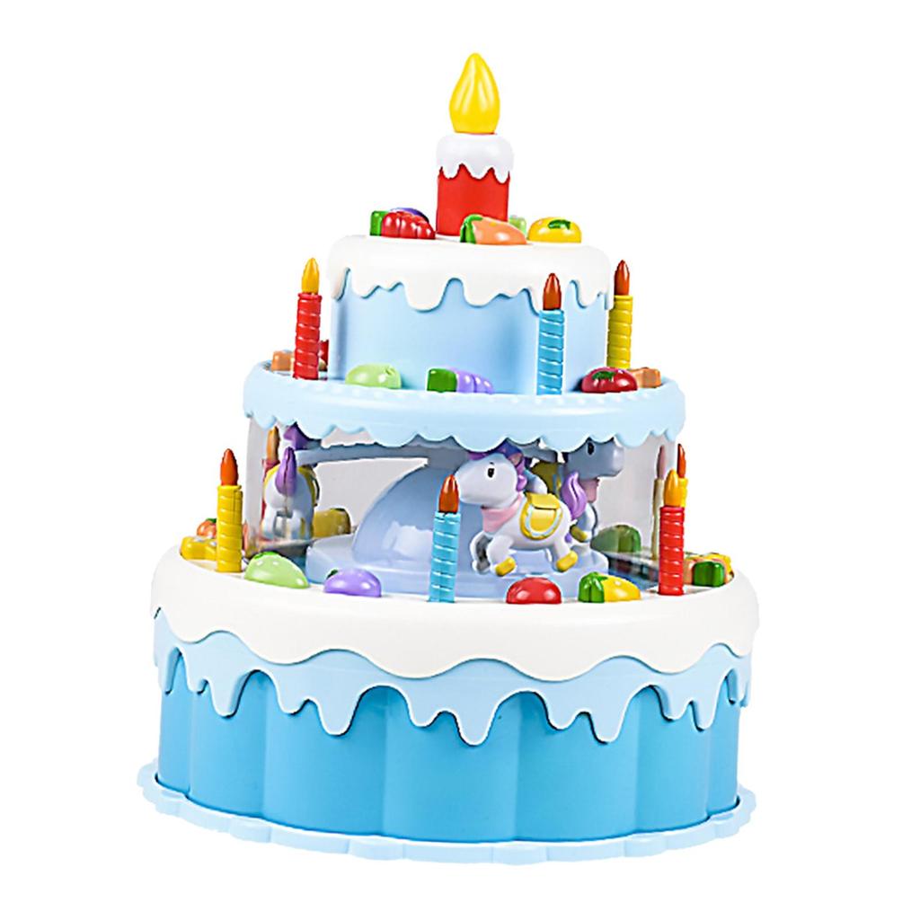 Birthday Cake Play, Making Wishes, Glowing Candles, Interactive Toy, Blowing Out Singing