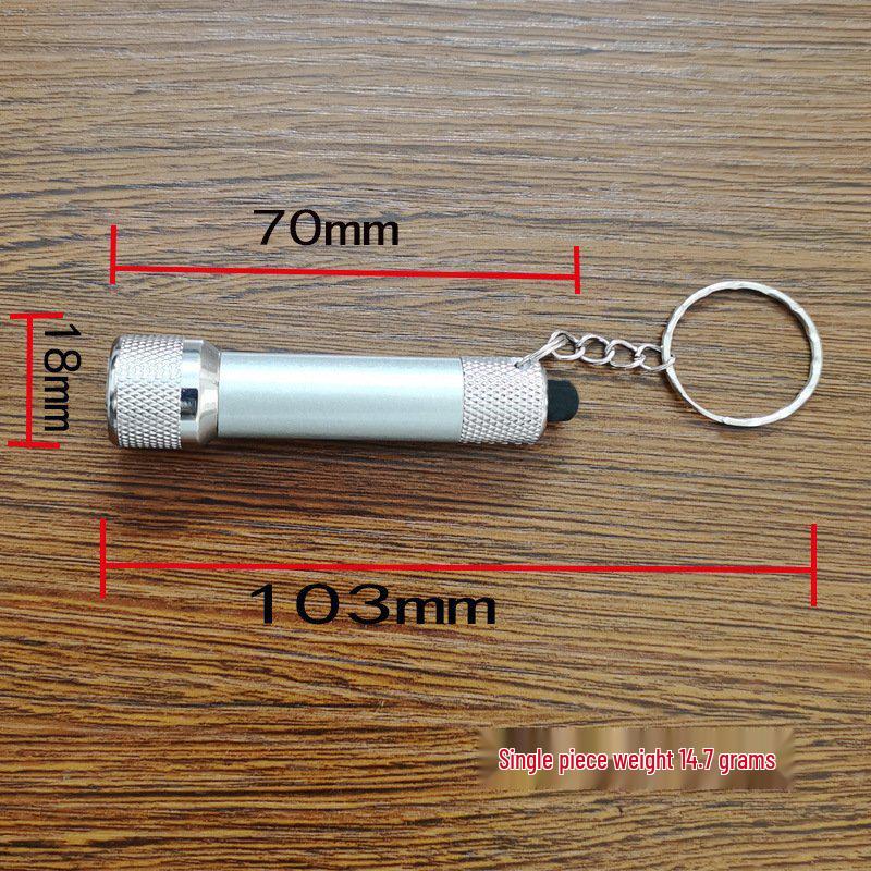 Mini 5-LED Aluminum Keychain Light: Portable, Strong, Multifunctional Outdoor Flashlight Gift