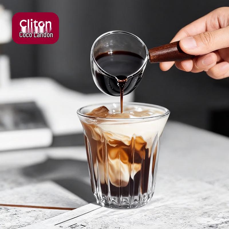 CLITON Glass Iced Coffee & Latte Cups