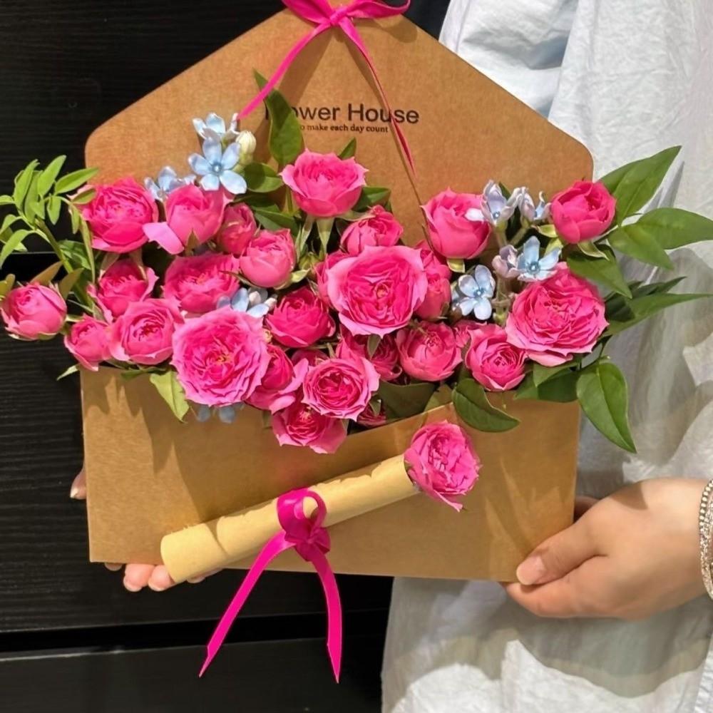 10PCS Folding Bouquet Packaging Box DIY Floral Arrangement Box Floral Shop Home