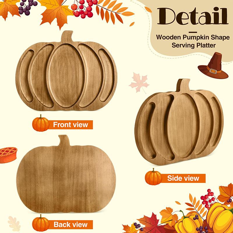 1pc Fruit Christmas Pumpkin Tray Cute Decorative Holiday Party Christmas Halloween Thanksgiving Candy Tray
