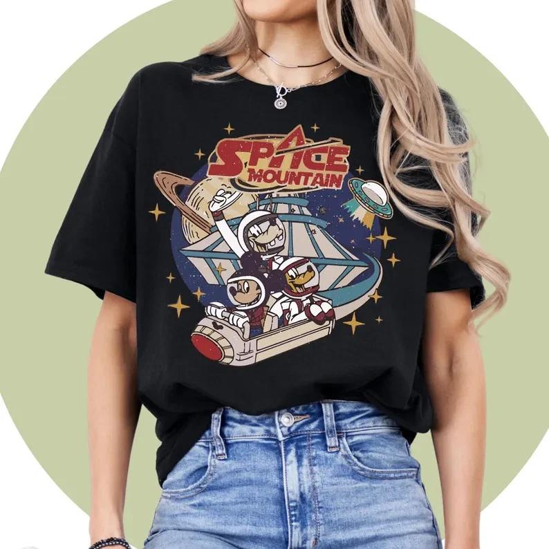 Space Mountain Shirt Mickey Head Lion TShirt S