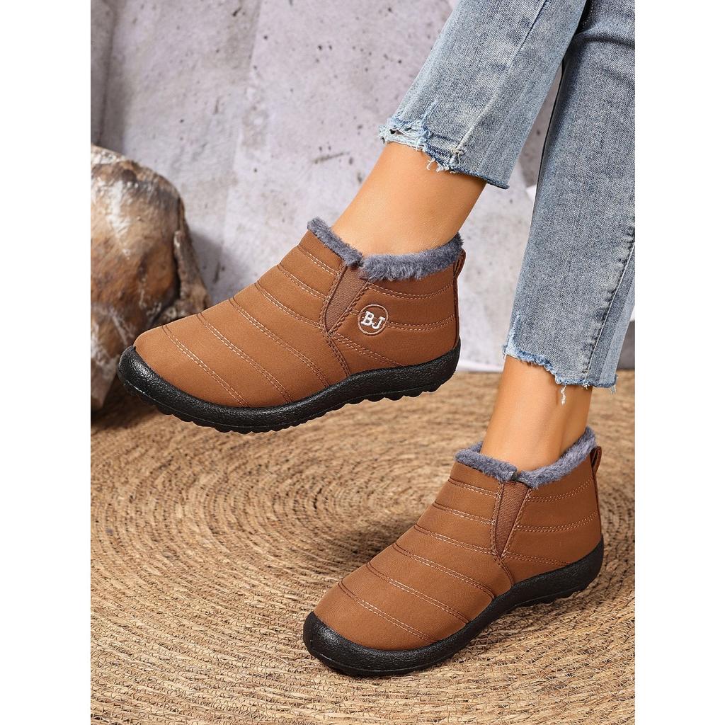Women's Shoes with Winter Velvet and Thick Snow Anti Slip, Wearing Women's Boots for Warmth and Snow Boots