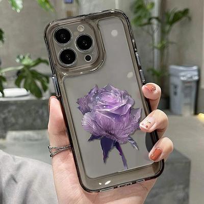 Rosenblumen-Handyhülle für iPhone 13 Hüllen Hülle iPhone 14 11 15 12 Pro Max XR XS Max X 7 8 14 Plus SE 2020 Weiche Silikonhülle