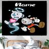 Personalized Cuphead Background Tapestry,Custom Name Birthday Party,Multifunctional Wall Decoration for Home Decor,Various Occasions