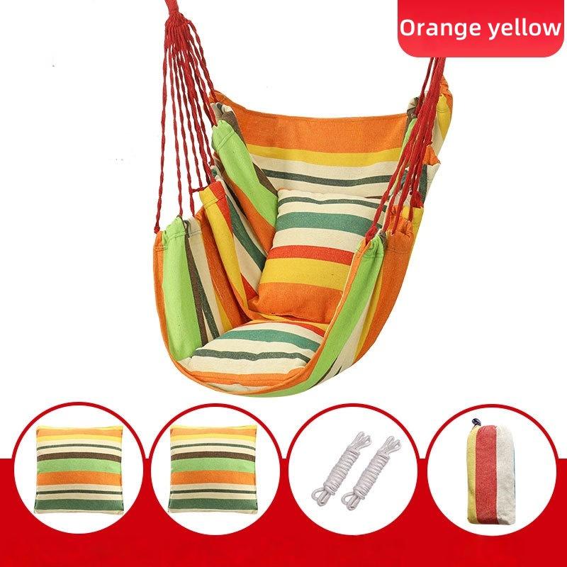 For Outdoor Garden Swings Half Wrapped Canvas Hammock Chair for Indoor Reduction Hanging Seat Leisure Swing Chair for Patio Balc