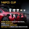 146x for Fender Toyota Bumper Door Trim Hood Clips Retainer Fastener Kit New