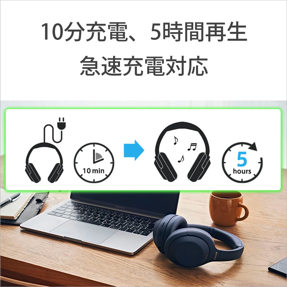 Sony Wireless Headphones Amazon Up To 30 Hours of Continuous Midnight Standard Noise-Canceling WH-1000XM4 LDAC, Alexa, Bluetooth, Hi-Res, Playback,