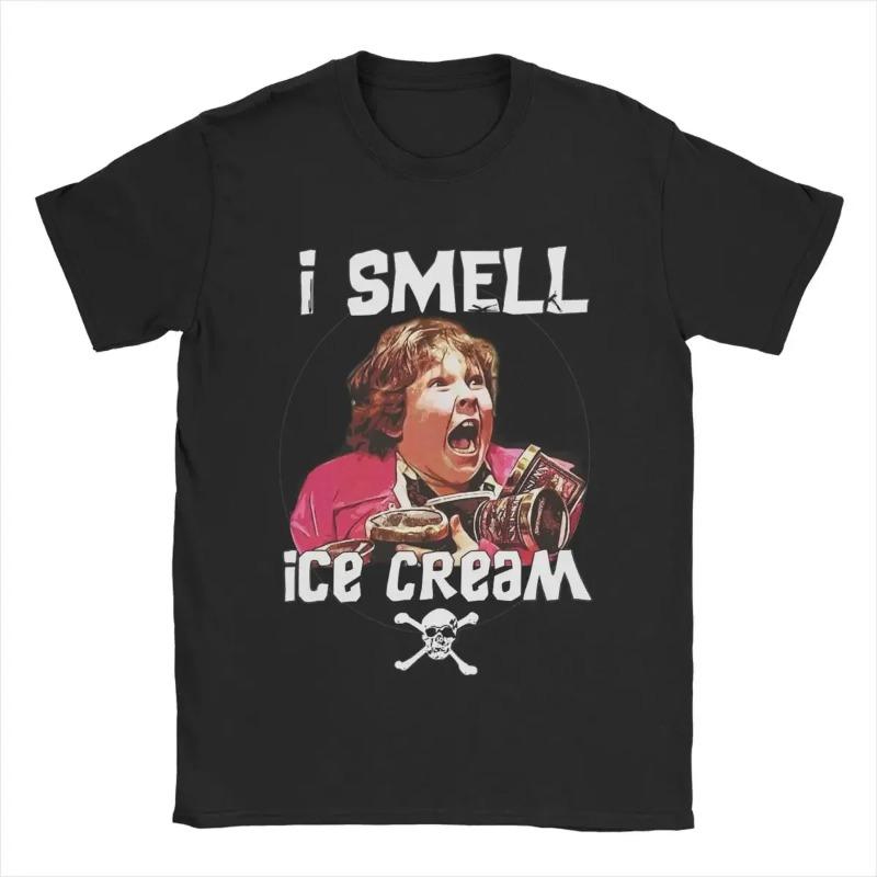 I Smell Ice Cream Chunk Goonies Men T Shirts Creative Tee Shirt Short Sleeve Crew Neck T-Shirt Pure Cotton Tops