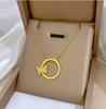 SHC43A-SHC68A Custom Fashion Pendant Necklaces Women's Jewelry Stainless Steel Chokers Pearl Chains Necklace Set for Women Girls