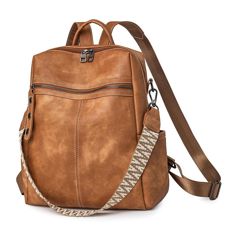 New Bag Large Capacity Cross Shoulder Bag PU Women's Bag Business Commuter Bag Backpack