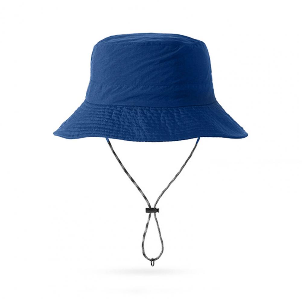 Unisex Fisherman Hat Large Brim Windproof Chin Strap Anti UV Sunlight Quick Dry Great Breathability Outdoor Fishing T