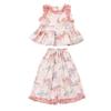 Girls' Floral Lightweight Set Baby Summer Vest Wide-Leg Pants Two-Piece Set Children'S Fashionable Summer Outfit For Toddlers