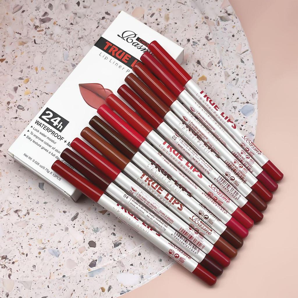 Ensemble de 12 Lisseurs à Lèvres Mat Velours Antiadhésifs & Rouges à Lèvres