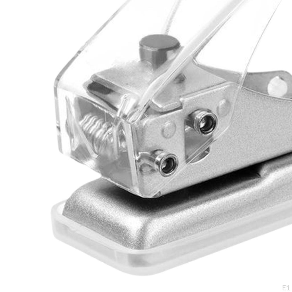 Hole Paper Punch for Cardboard Scrapbook with Closure Buckle Removable Waste Compartment Circle