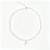 Cross Pendant Necklace with Faux Pearls - Hip Hop High Street Style, Simple and Versatile Men's Fashion Accessory