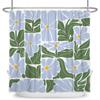 Boho Floral Geometric Shower Curtain Abstract Colorful Flower Waterproof Bath Curtain Fabric Bathroom Decorations with 12 Hooks