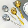 Shell Spoon Stainless Steel Hammer Pattern Public Spoon Restaurant Luxury Home Use Kitchen Utensils