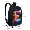 3 Pcs Set Letter Round Lunch Bags ,Pencil Bags ,School Bags For Boy/Girls Best Gifts 2D Flat Cartoon Backpack For Children