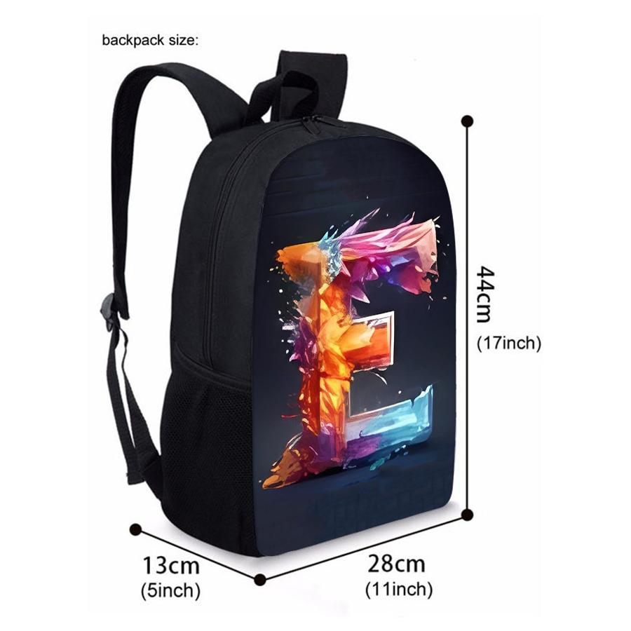 3 Pcs Set Letter Round Lunch Bags ,Pencil Bags ,School Bags For Boy/Girls Best Gifts 2D Flat Cartoon Backpack For Children