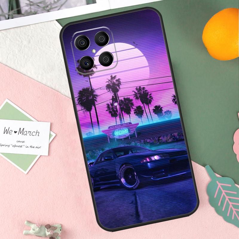 Synthwave 80's Retro Neon vaporwave Case For Honor X9b X8b X9a X8a X8 X9 X9c 50 70 90 Lite Honor 200 Pro Magic 7 5 6 Lite Cover
