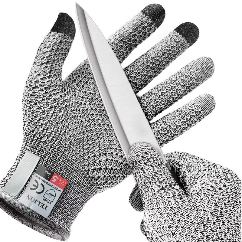 Cutting Resistant Gloves, Food Grade Fish Killing and Cutting Resistant Gloves S（20cm） серый