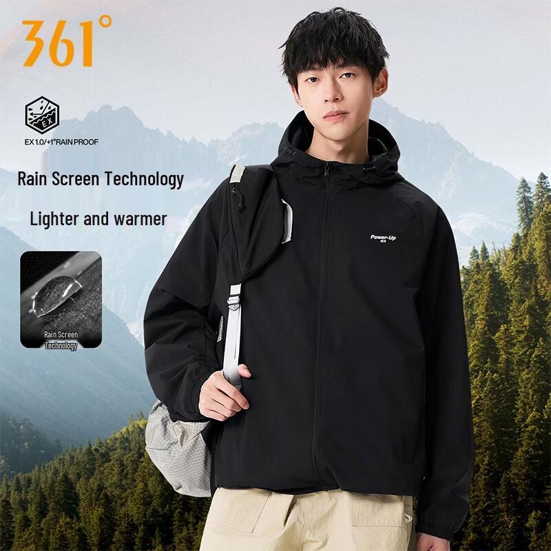 361° Unisex Rainproof Outdoor Hooded Jacket 0618F 2XL