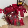 Festive Collection: Red Scarves & Imitation Cashmere Shawls - Cozy Winter Gifts & Soft Neck Warmers