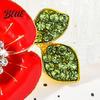 Women Suit Coat Brooch Flower Shape Enamel Oil Dripping Retro