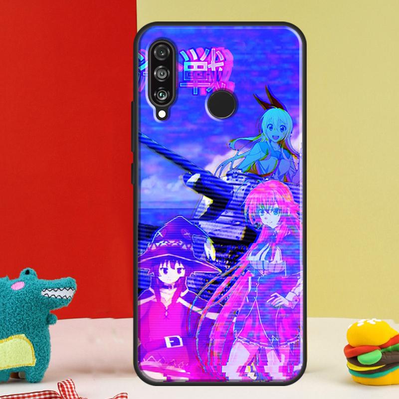 Vaporwave Glitch Anime For Huawei Nova 9 10 SE 12i 12s 11i 5T Y91 Y90 Y60 Y70 Y72 Y61 P60 Pro P20 P30 P40 Lite Case
