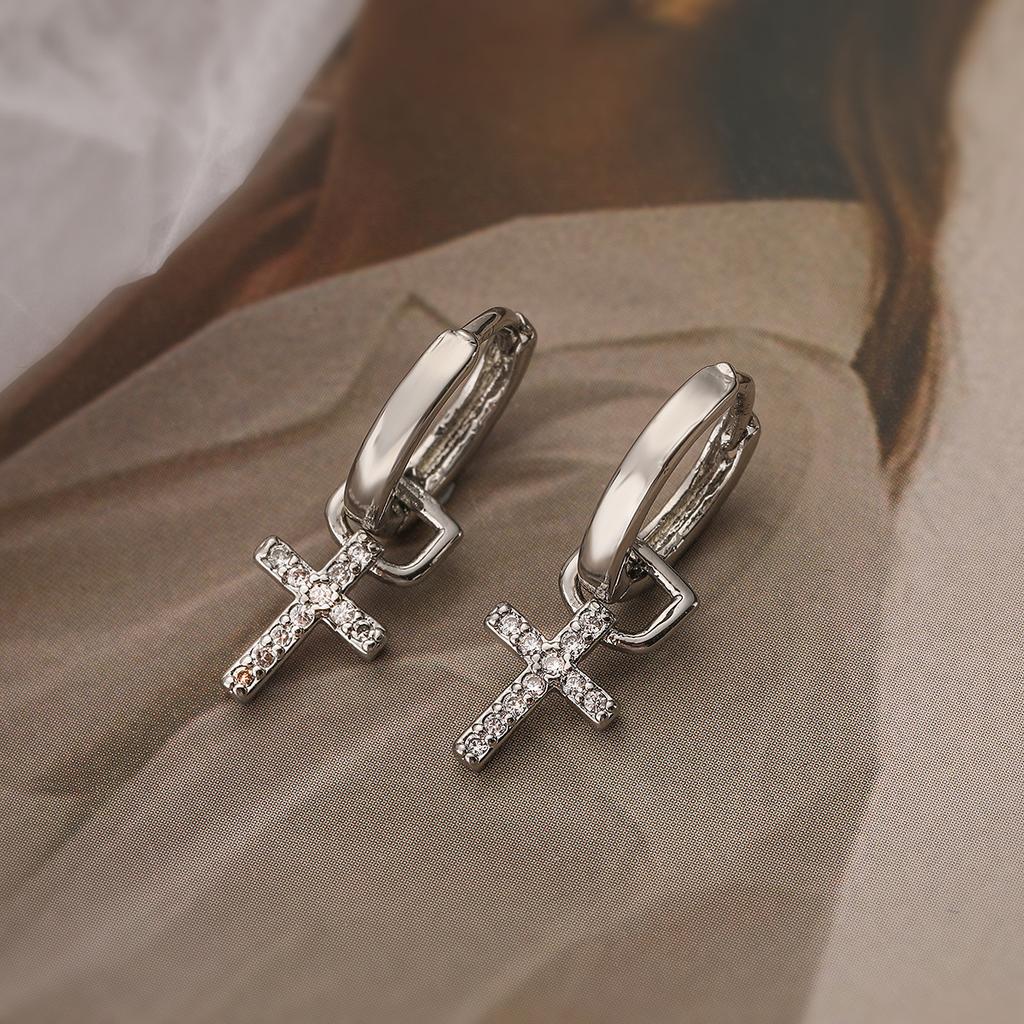 Exquisite Fashion Gold Color Copper Plant Earrings Luxury Cubic Zirconia Flower Dangle Earring Hot Sale Women Party Jewelry Gift