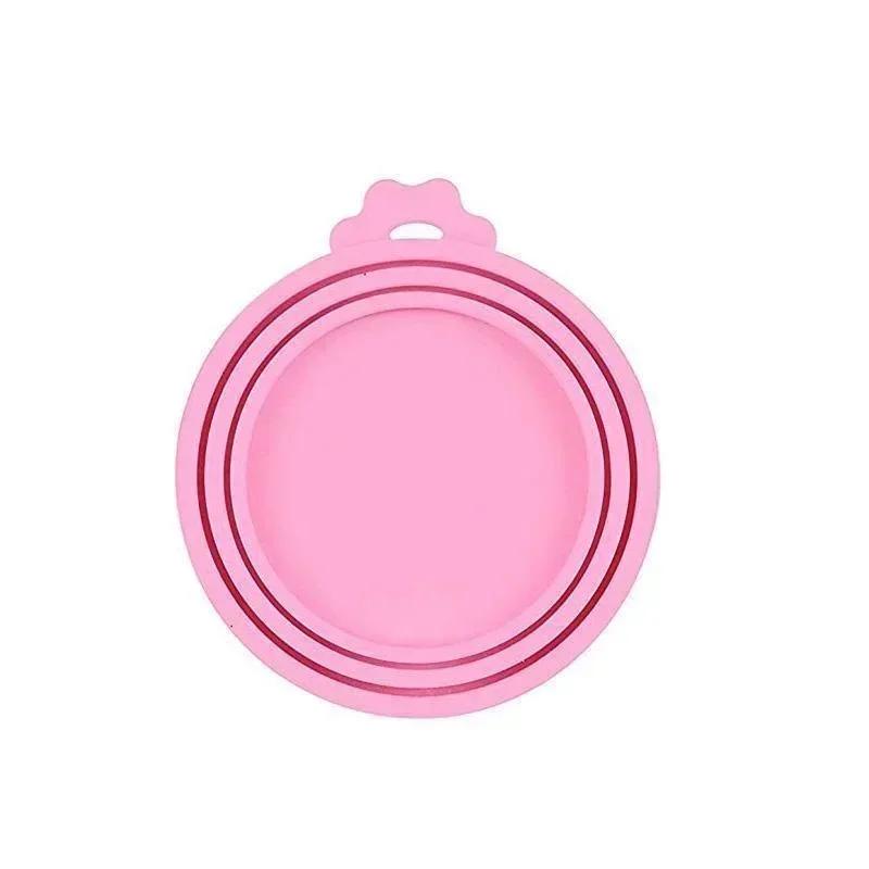 1 Pcs Reusable 3 In 1 Pet Food Can Silicone Cover Dogs Cats Storage Tin Cap Lid Seal Cover Pet Supplies For 8.5cm/7.5cm/6.5cm