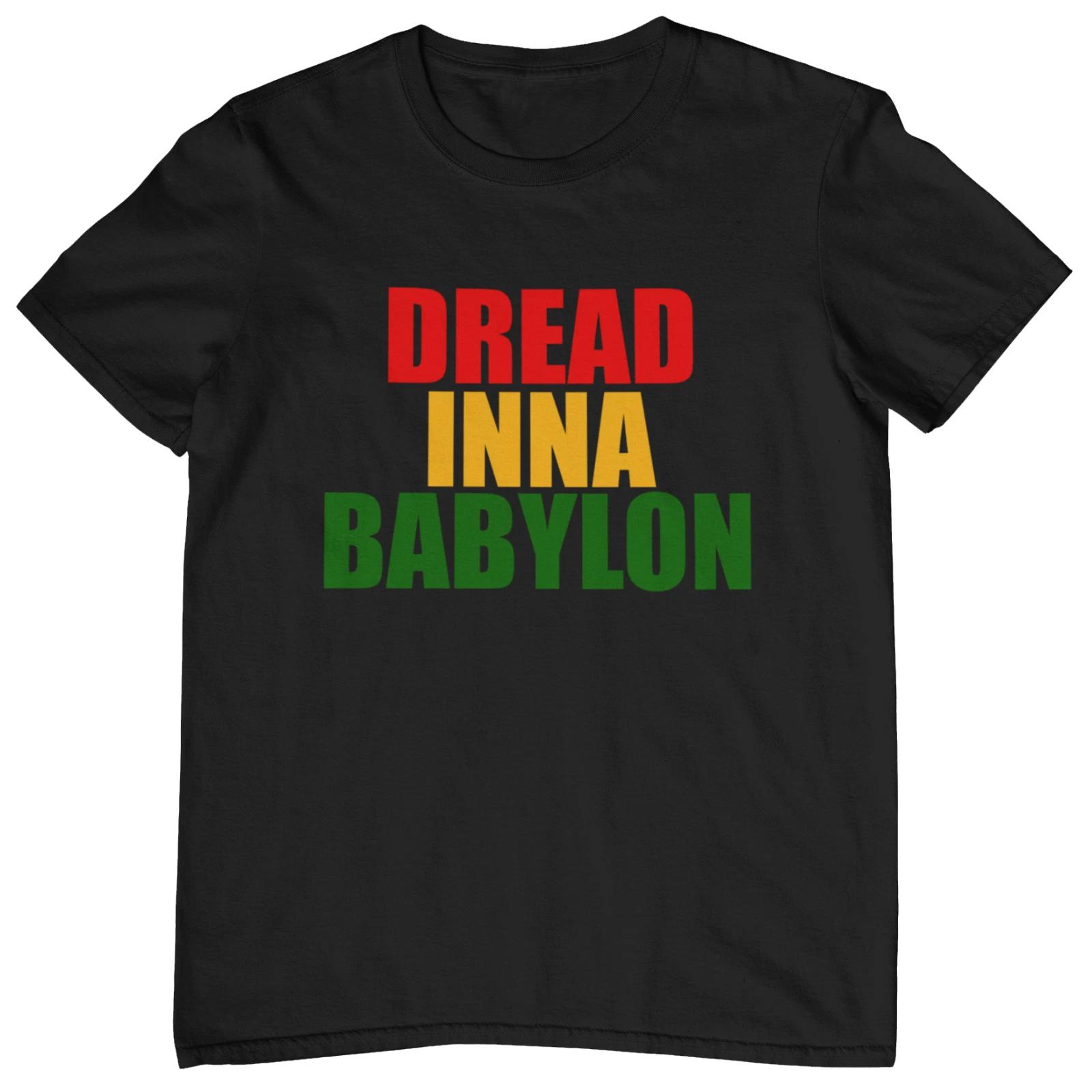 DREAD INNA BABYLON T-Shirt (Reggae Dub Rasta Dreadlocks Big Youth U-Roy Music) 2XL