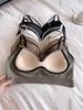 Bandeau a V con Spalline Sottili e Coppe Integrate per Seno Abbondante - Design Minimizzante, Sollevante e di Supporto