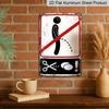 2D Flat 1pc Metal Sign, No Peeing Warning Sign, Durable Aluminium Metal Plaque, Suitable for Bars, Bedrooms, Restaurants, Kitchens, and Home Decor