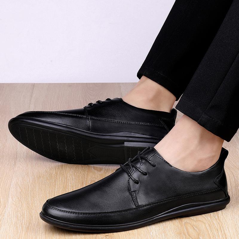 Men Formal Shoes Fashion genuine Leather Dress Shoes Men Spring Autumn Brand Business Office Wedding Footwear Men Shoes