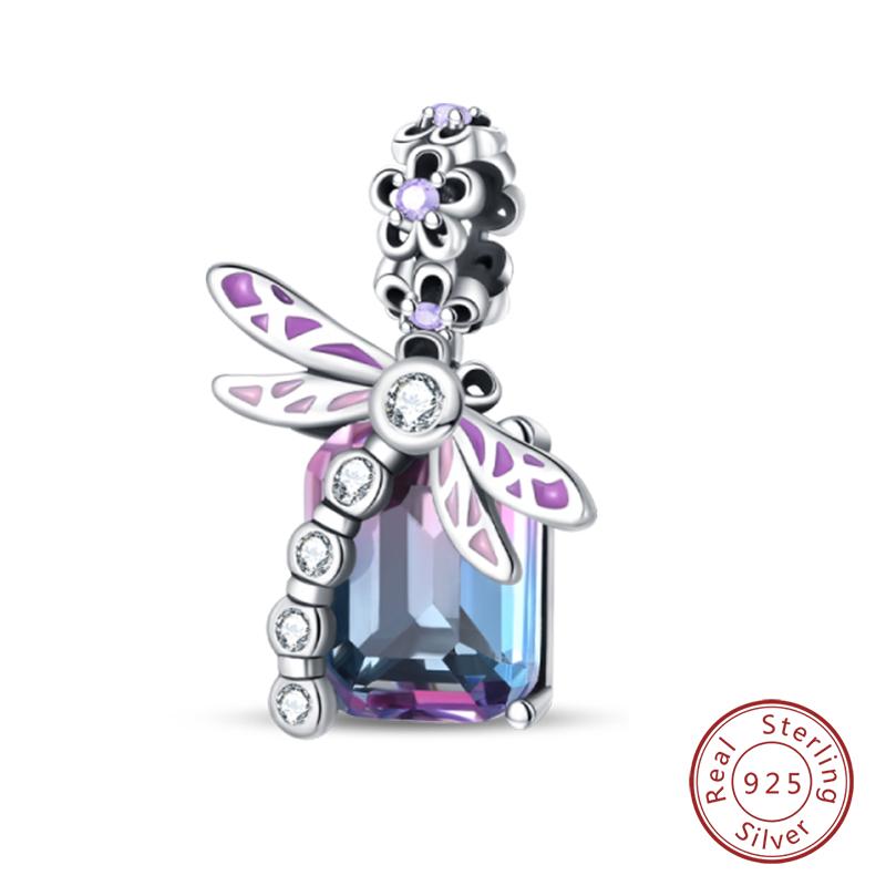 100% Copper Exquisite Cubic Zircon Butterfly Bee Ladybug Charms Bead Fit Qikaola Original Bracelet Fine Diy Jewelry