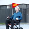 Clamp On Safety Warning Flag Telescopic Flagpole Golf Cart Flag  Wheelchair