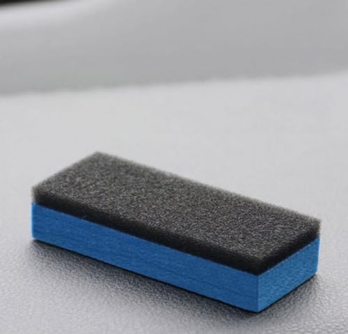 XSAJU Car Wash Sponge Set of 10 for Coating, Applying Compound, Sponge, Absorbent, Quick Drying, Sponge Brush, Sponge Wipe, Non-Scratching, EVA,