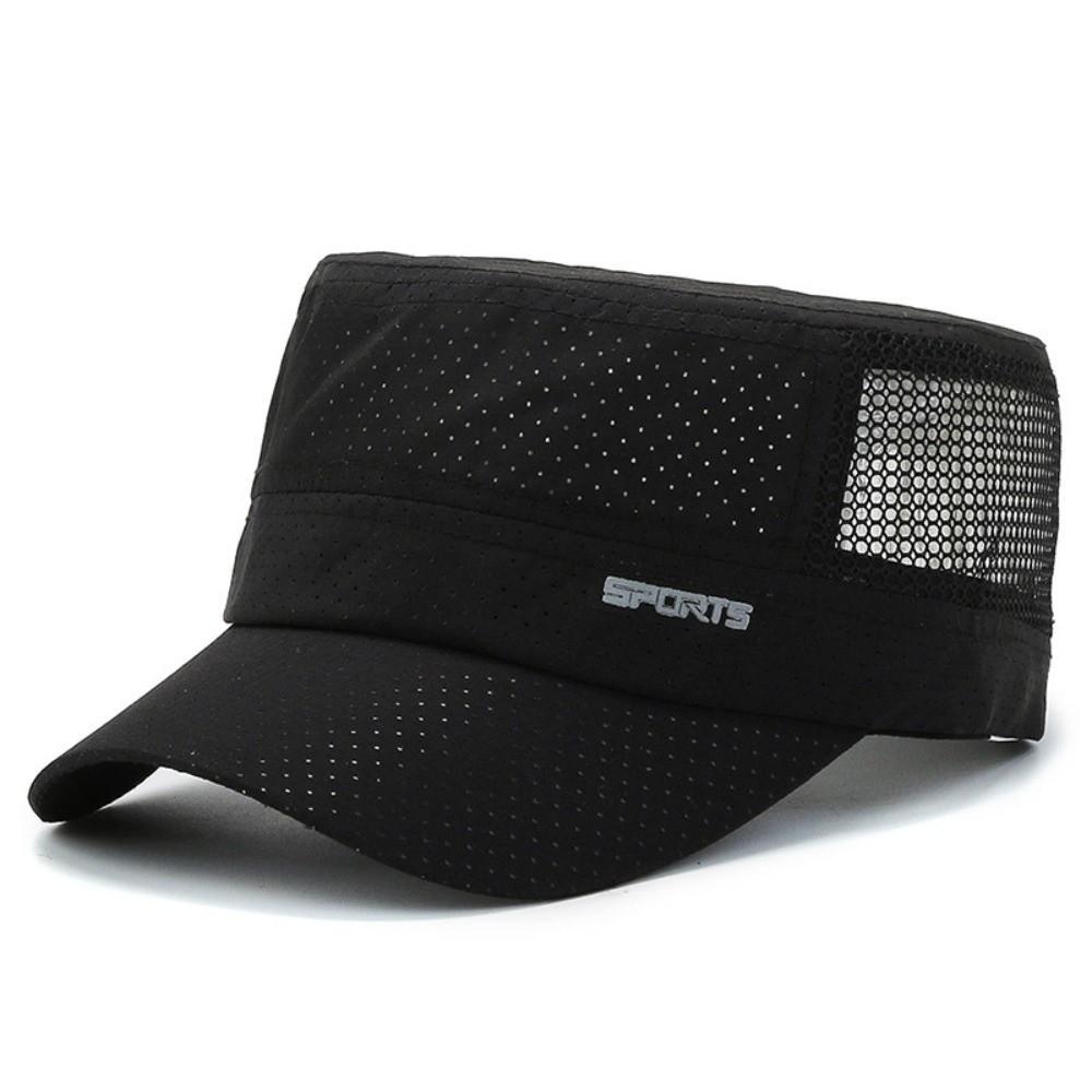 Mesh Flat Top Hat Quick Dry Sun Hat New Peaked Cap  Outdoor