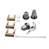 Car Door Lock Core Kit with 2 Keys, 654394765282 Hardware Set for Worn Lock Parts, Vehicle Restoration and Repair Service Use