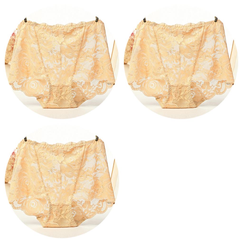 Underwear Women Sexy Lingerie for Women Lace Rose Lace Female Panties with Hollowed-out Ropa Mujer See-through Lady's Briefs