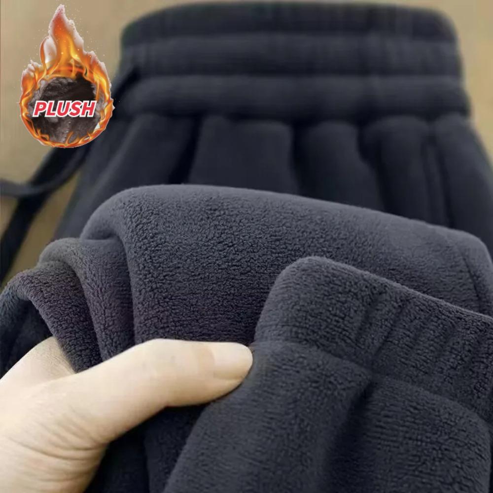 Oboustranné kalhoty Polar Fleece ,Pánské zesílené fleece kalhoty s fleecovou podšívkou ,Pracovní Teplé tepláky Táta Sportovní Kalhoty pro volný čas Zima