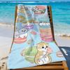 Cartoon M-Mofusand-S Kawaii Cute Cats Towel Sports Quick Dry Travel Camping Gear Sandproof Soft Light Large Beach Towel