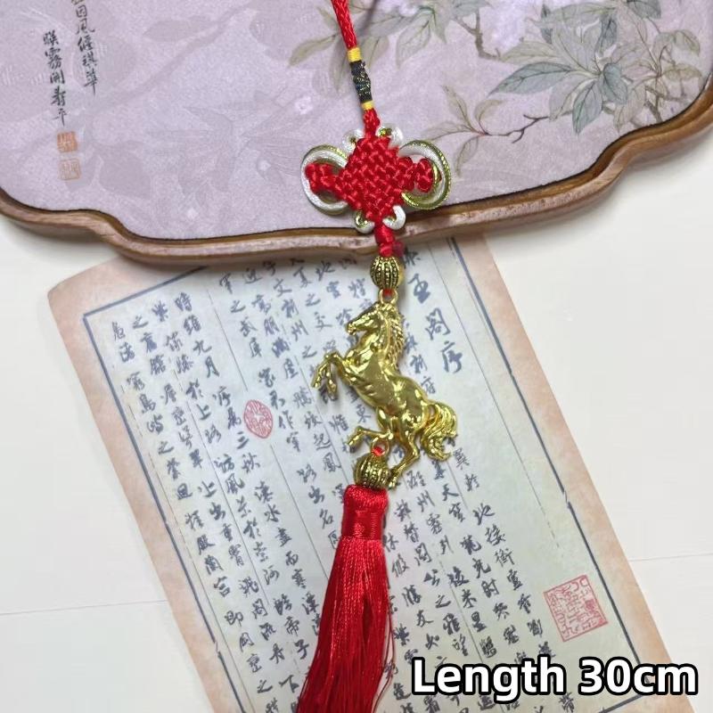 2026 Year Of The Horse Wall Hanging Car Rearview Mirror Pendant Ornament New Year Mascot Pony Lucky Decoration Housewarming Gift